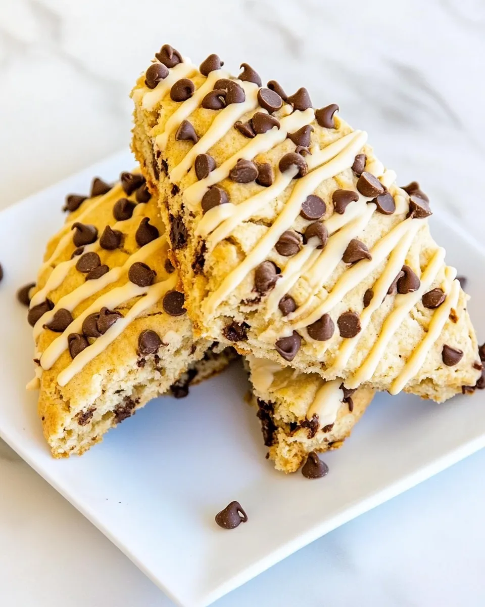 Delicious Peanut Butter Chocolate Chip Scones plate image