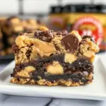 homemade Peanut Butter Cup Gooey Cookie Bars photo