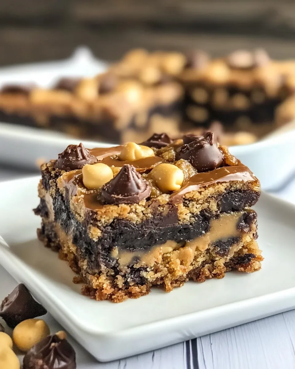 easy Peanut Butter Cup Gooey Cookie Bars picture