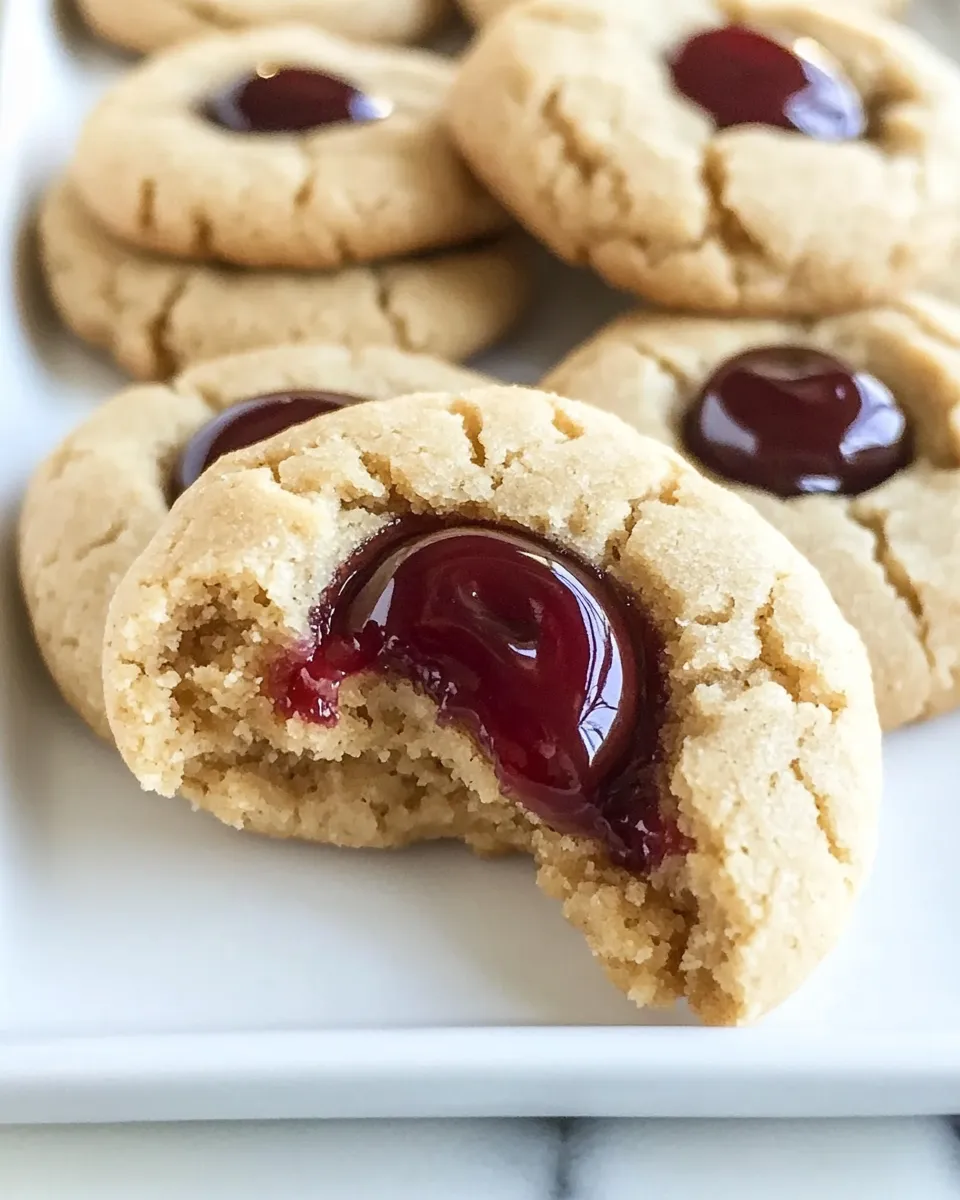 Classic Peanut Butter Jelly Cookies image