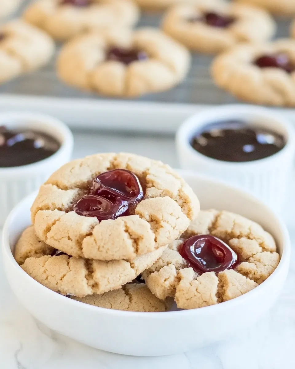 Easy Peanut Butter Jelly Cookies recipe image