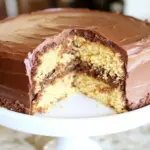 homemade Peanut Butter Layer Cake with Chocolate Frosting photo