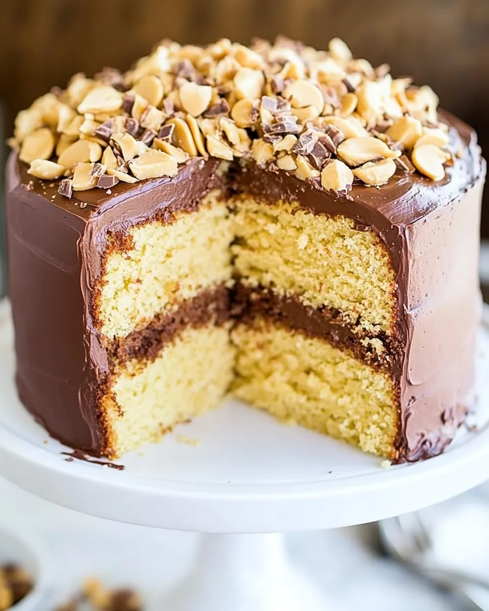 classic Peanut Butter Layer Cake with Chocolate Frosting image