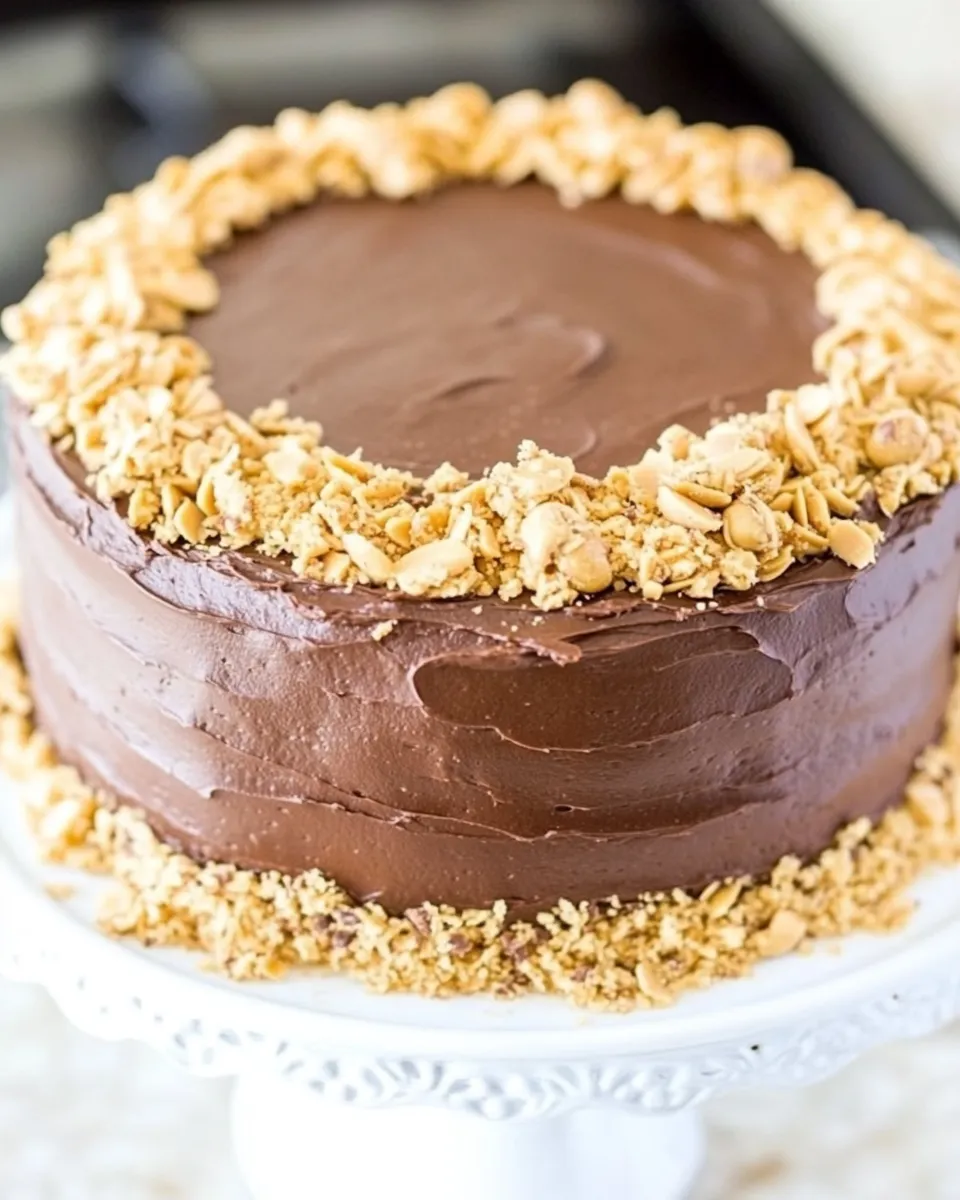 easy Peanut Butter Layer Cake with Chocolate Frosting picture