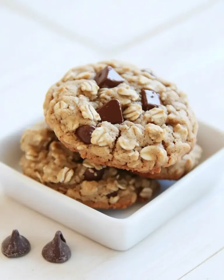 Homemade Peanut Butter Oatmeal Chocolate Chunk Cookies photo