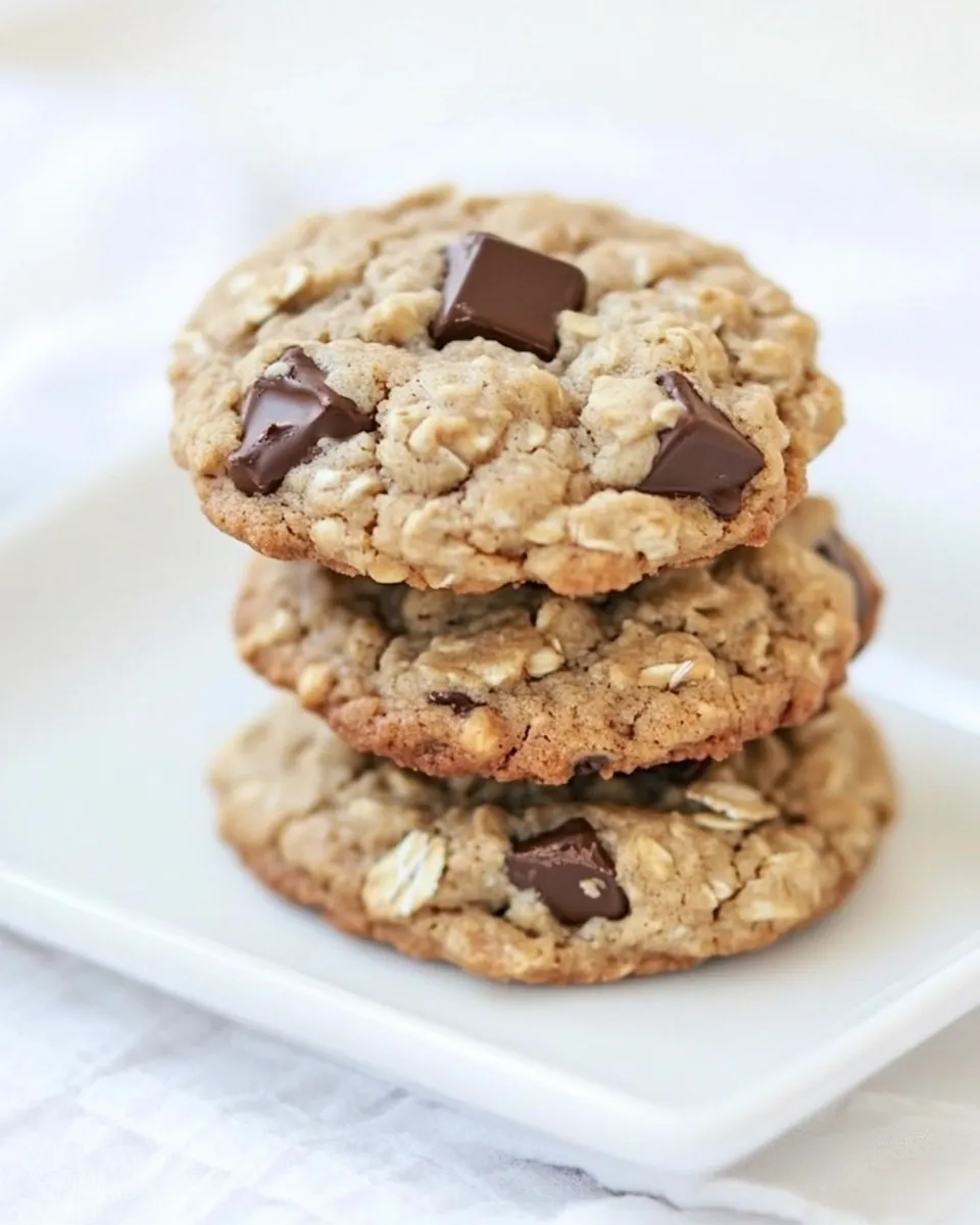 Classic Peanut Butter Oatmeal Chocolate Chunk Cookies image
