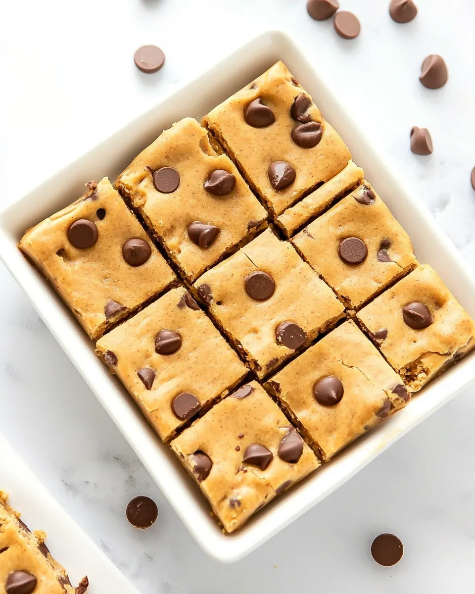 Easy Peanut Butter Protein Bars food shot