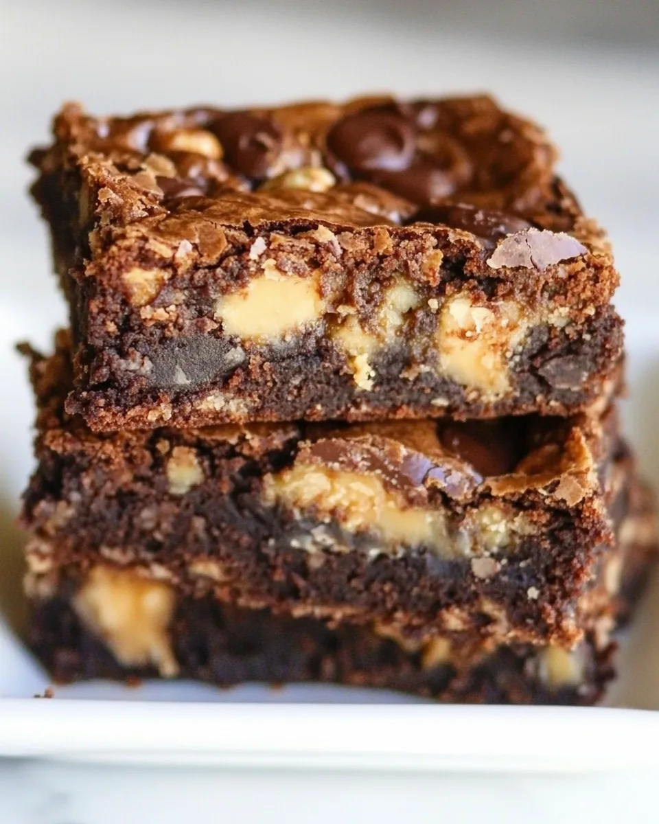 Classic Peanut Butter Snickers Brownies image