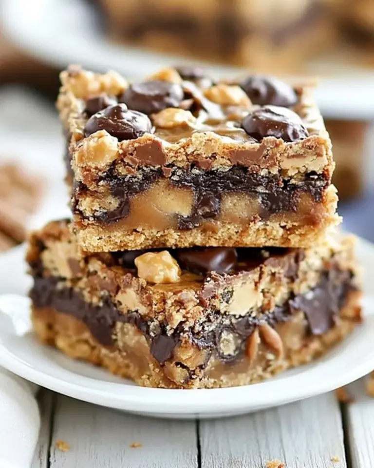 Homemade Peanut Butter Snickers Cookie Bars photo