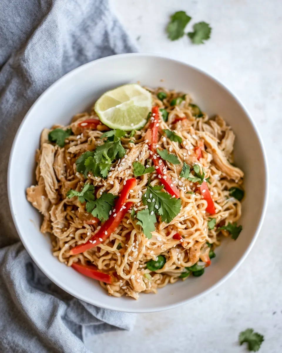 Homemade Peanut Turkey Ramen Noodles photo