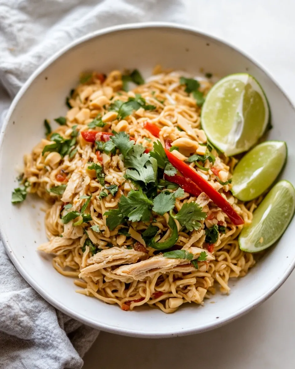 Delicious Peanut Turkey Ramen Noodles dish photo