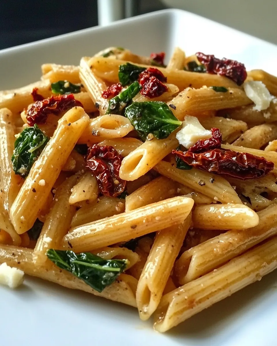 Easy Penne Mediterranean with Sun-dried Tomatoes recipe photo