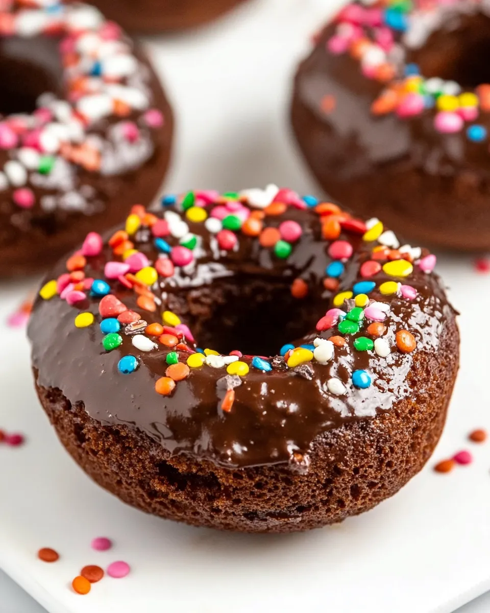 Easy Perfect Baked Chocolate Donuts recipe photo