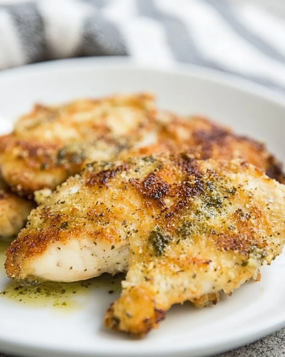 Easy Pesto Pan-Fried Chicken recipe image