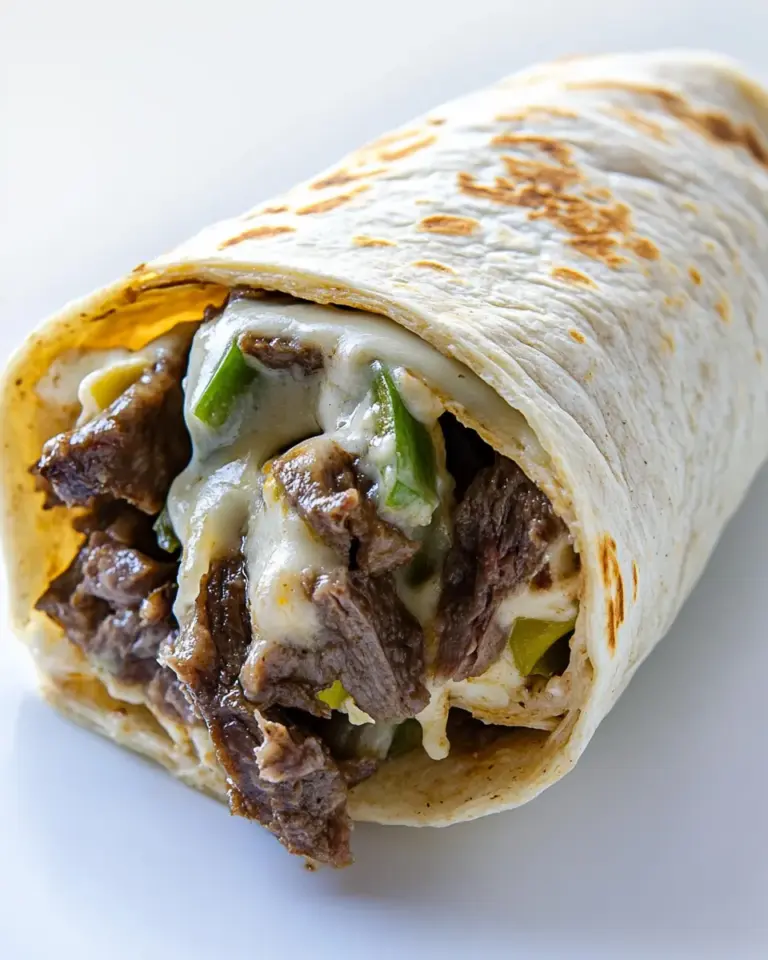Homemade Philly Cheesesteak Wrap photo