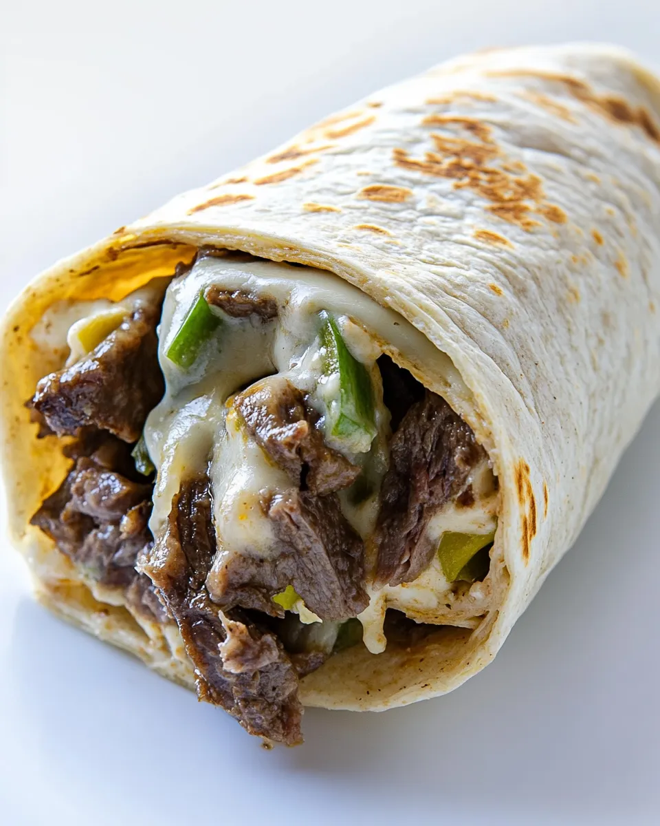 Homemade Philly Cheesesteak Wrap photo
