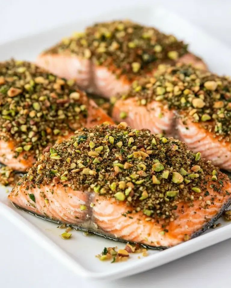 Homemade Pistachio Baked Salmon photo