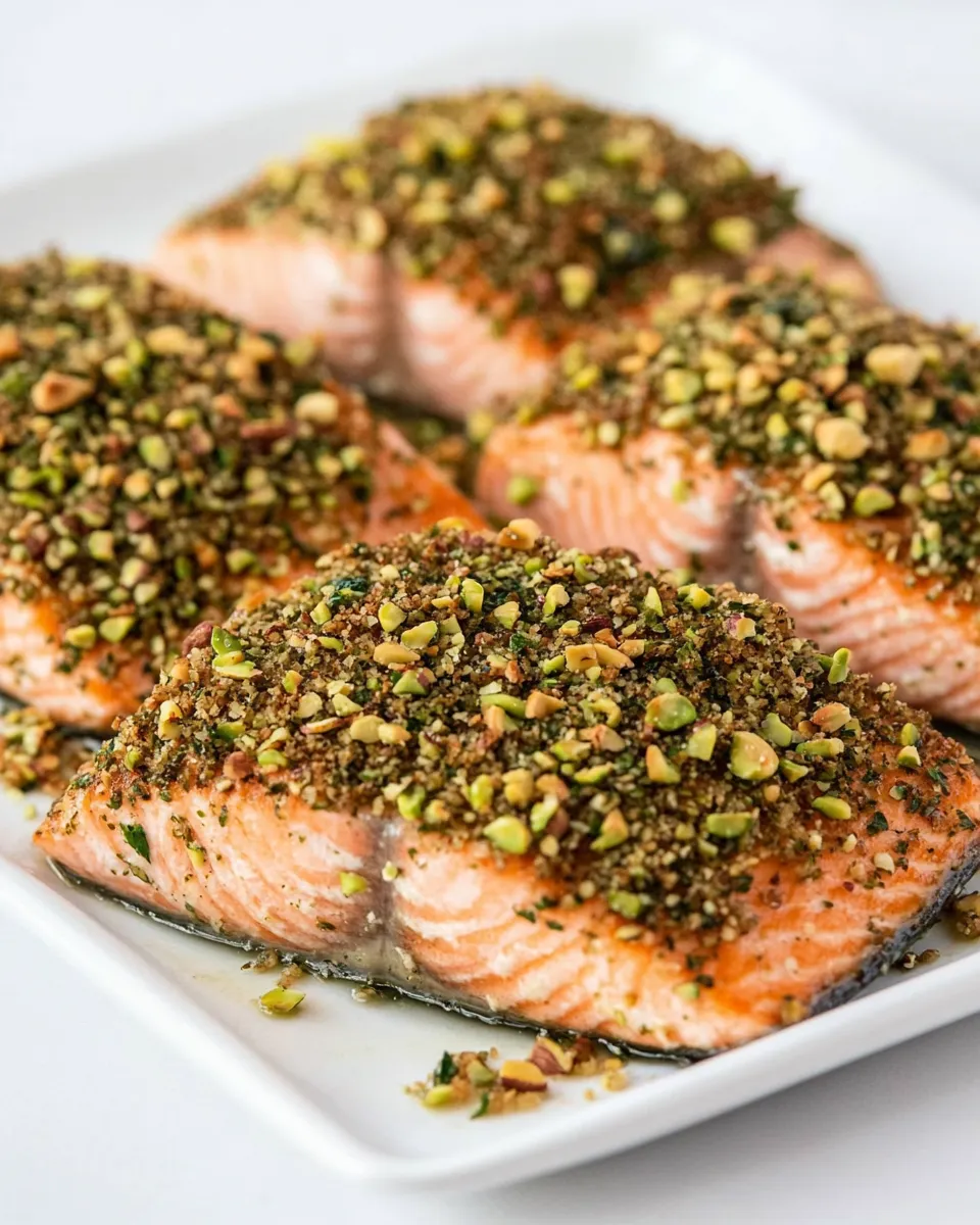 Homemade Pistachio Baked Salmon photo