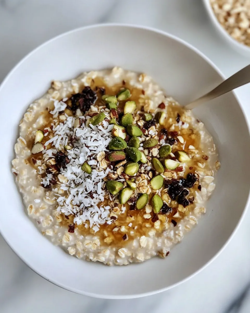 Classic Pistachio Coconut Oatmeal. image