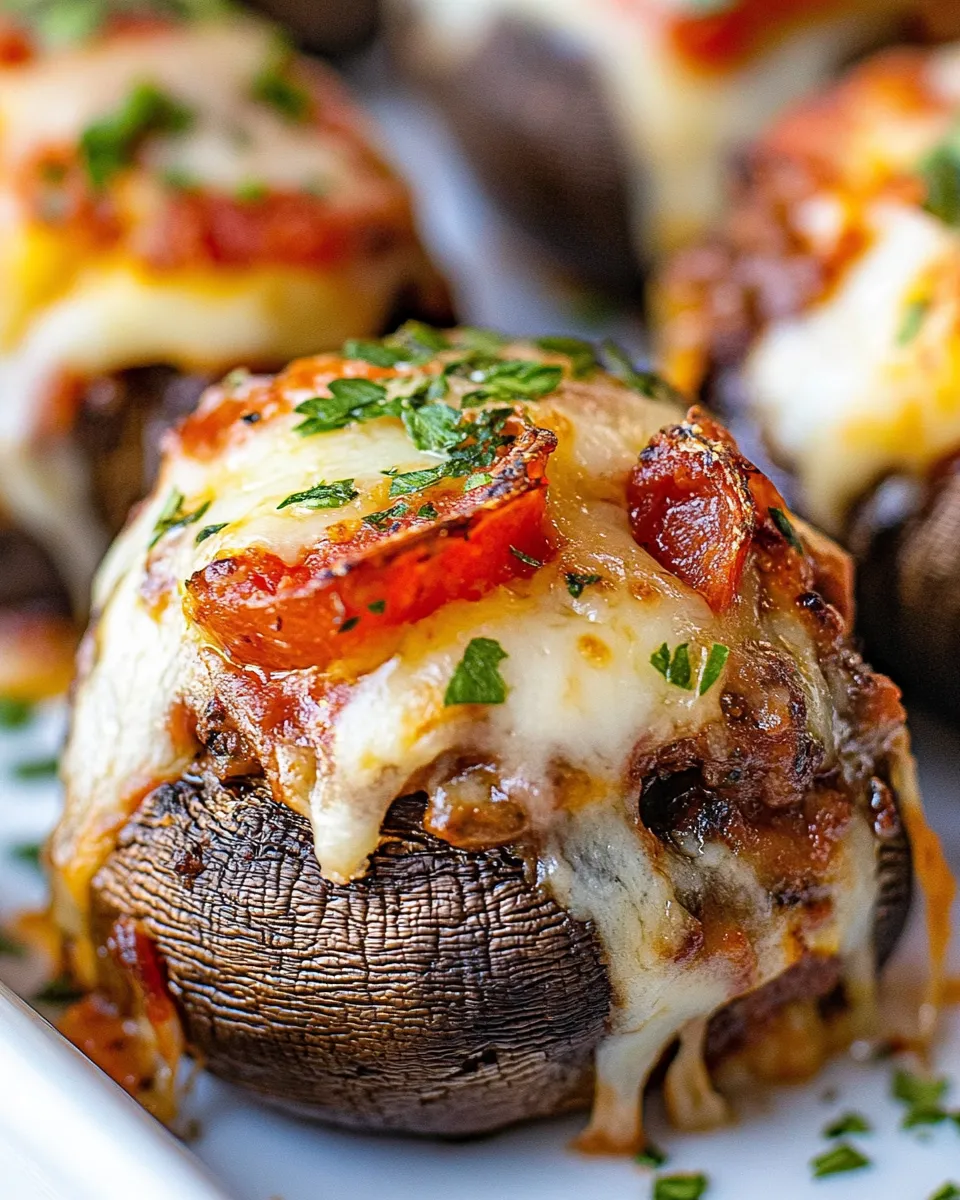 Classic Pizza Stuffed Mushrooms image