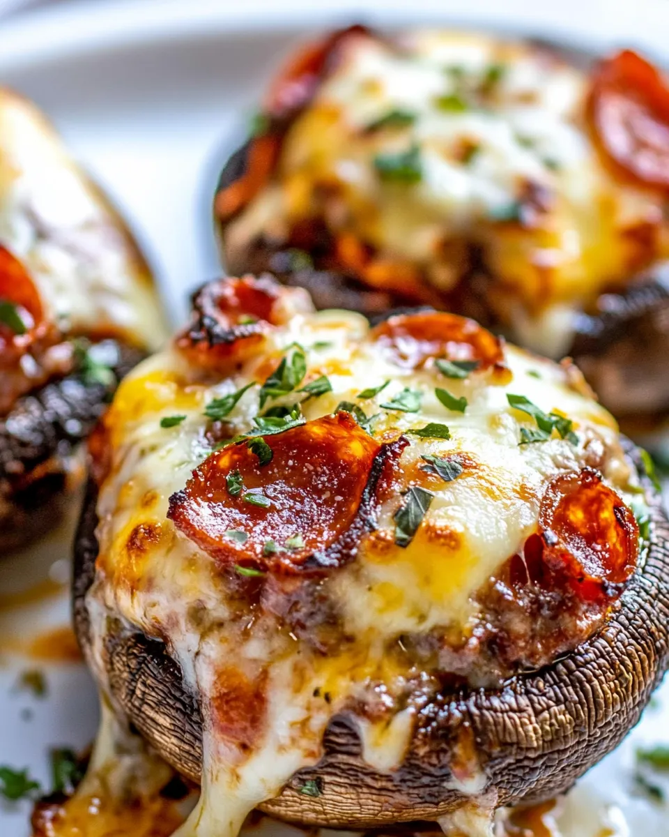 Easy Pizza Stuffed Mushrooms recipe photo