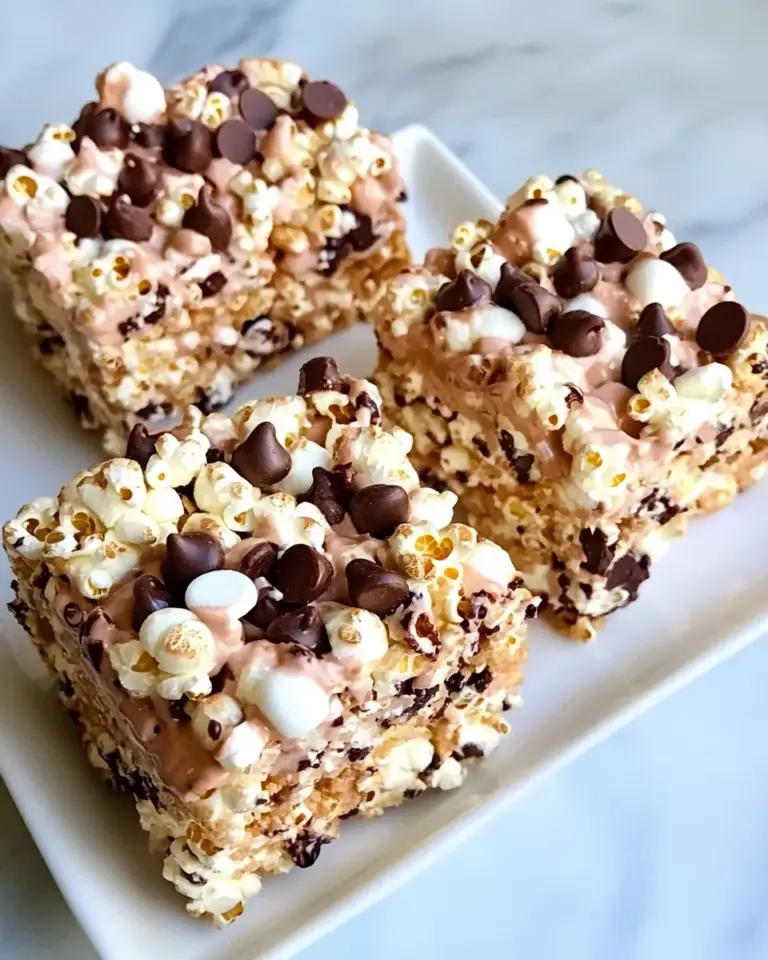 Homemade Popcorn Chocolate Chip Marshmallow Treats photo
