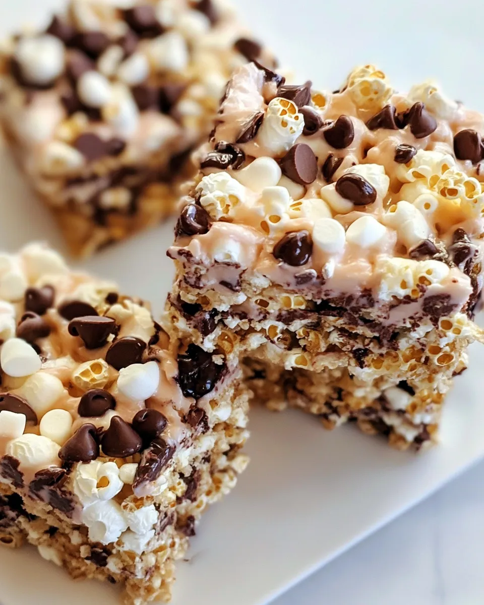 Classic Popcorn Chocolate Chip Marshmallow Treats image