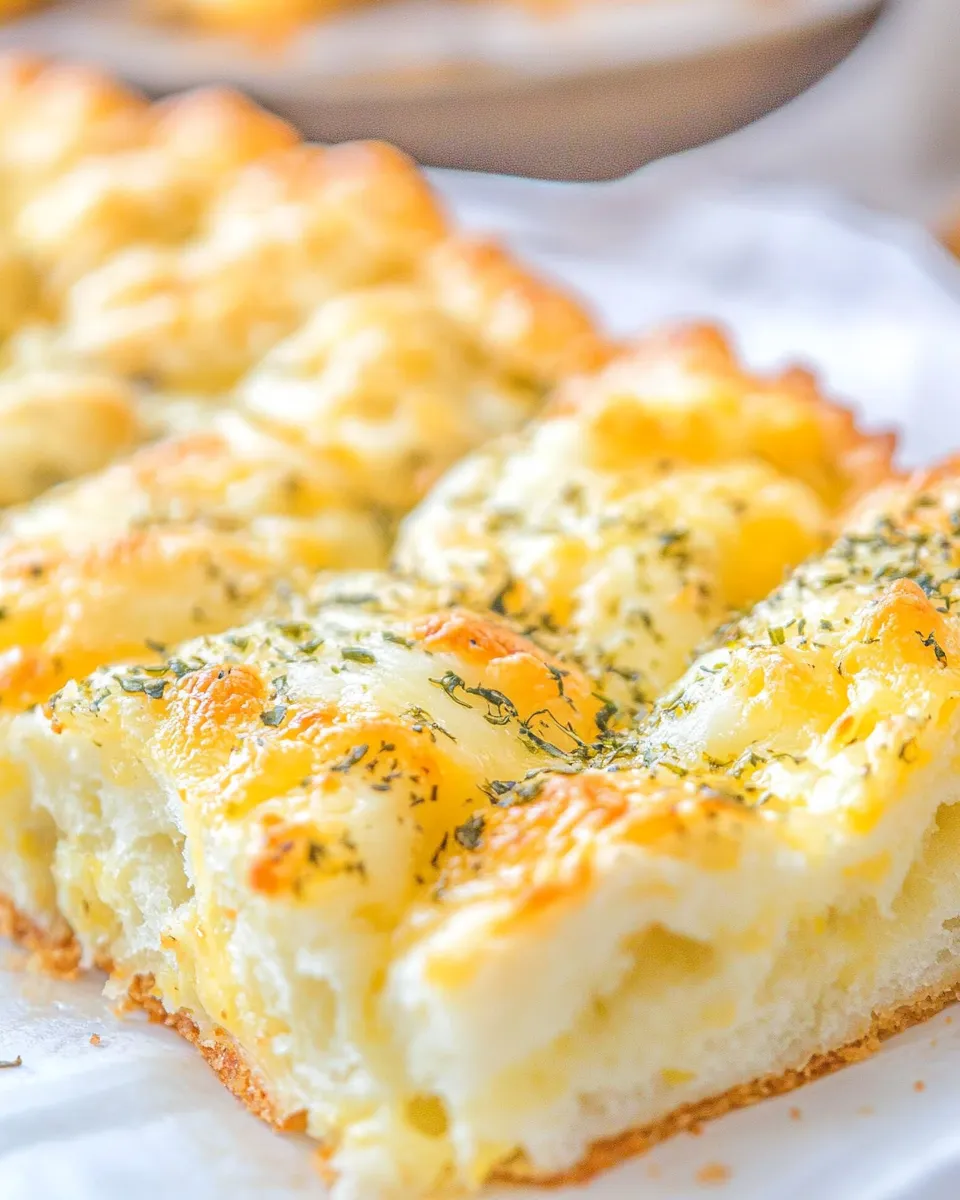 Homemade Puff Pastry Cheesy Garlic Bread photo