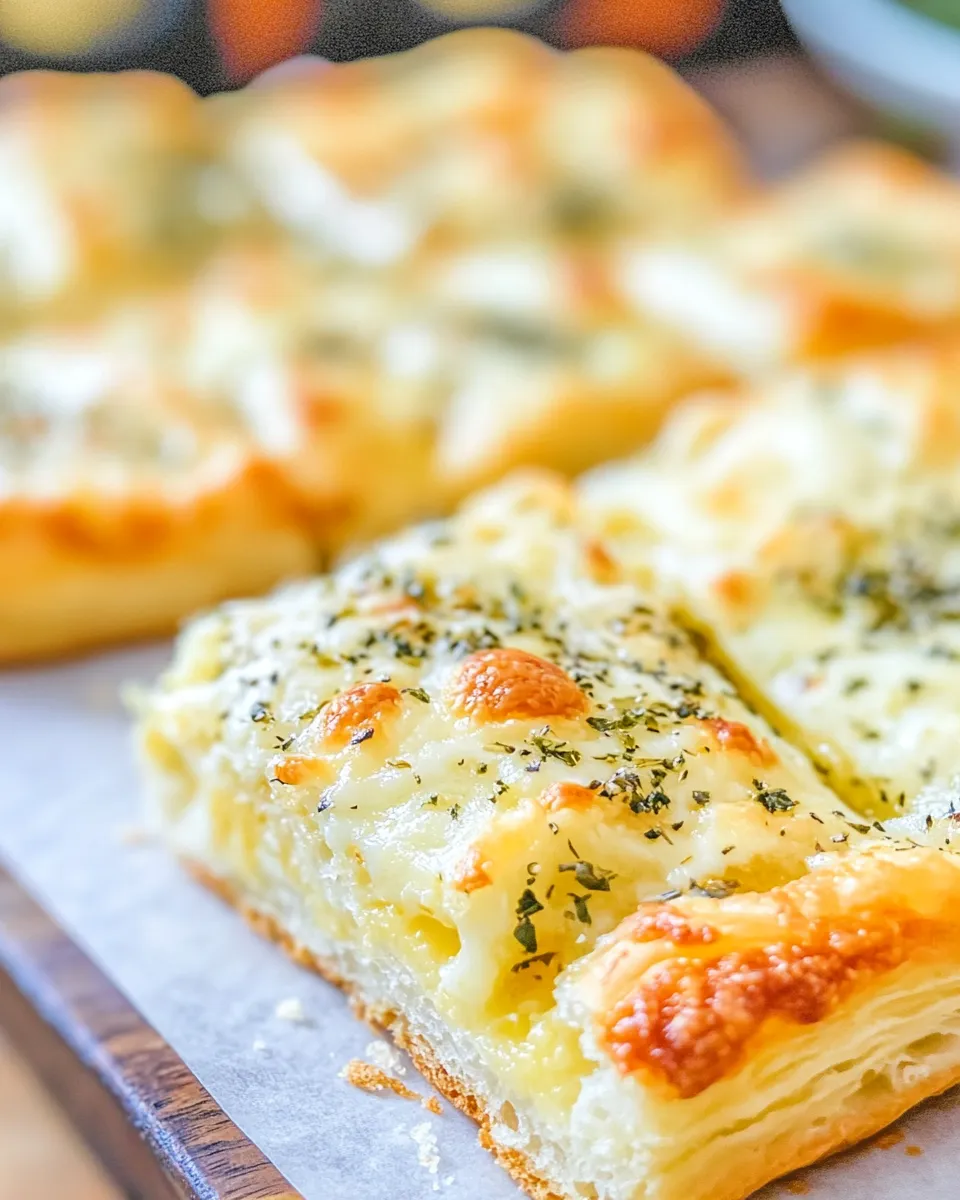 Easy Puff Pastry Cheesy Garlic Bread recipe image