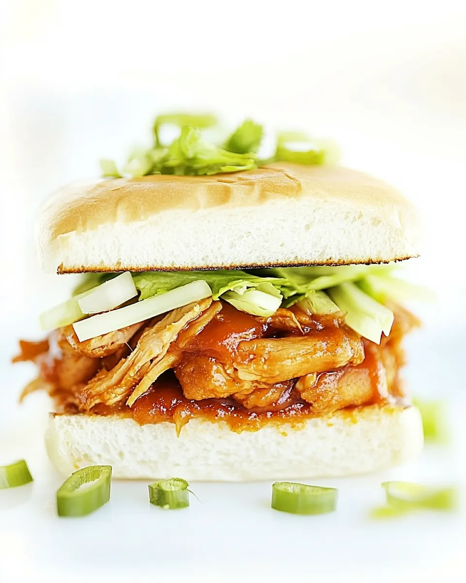 Delicious Pulled Chicken Sandwich dish photo