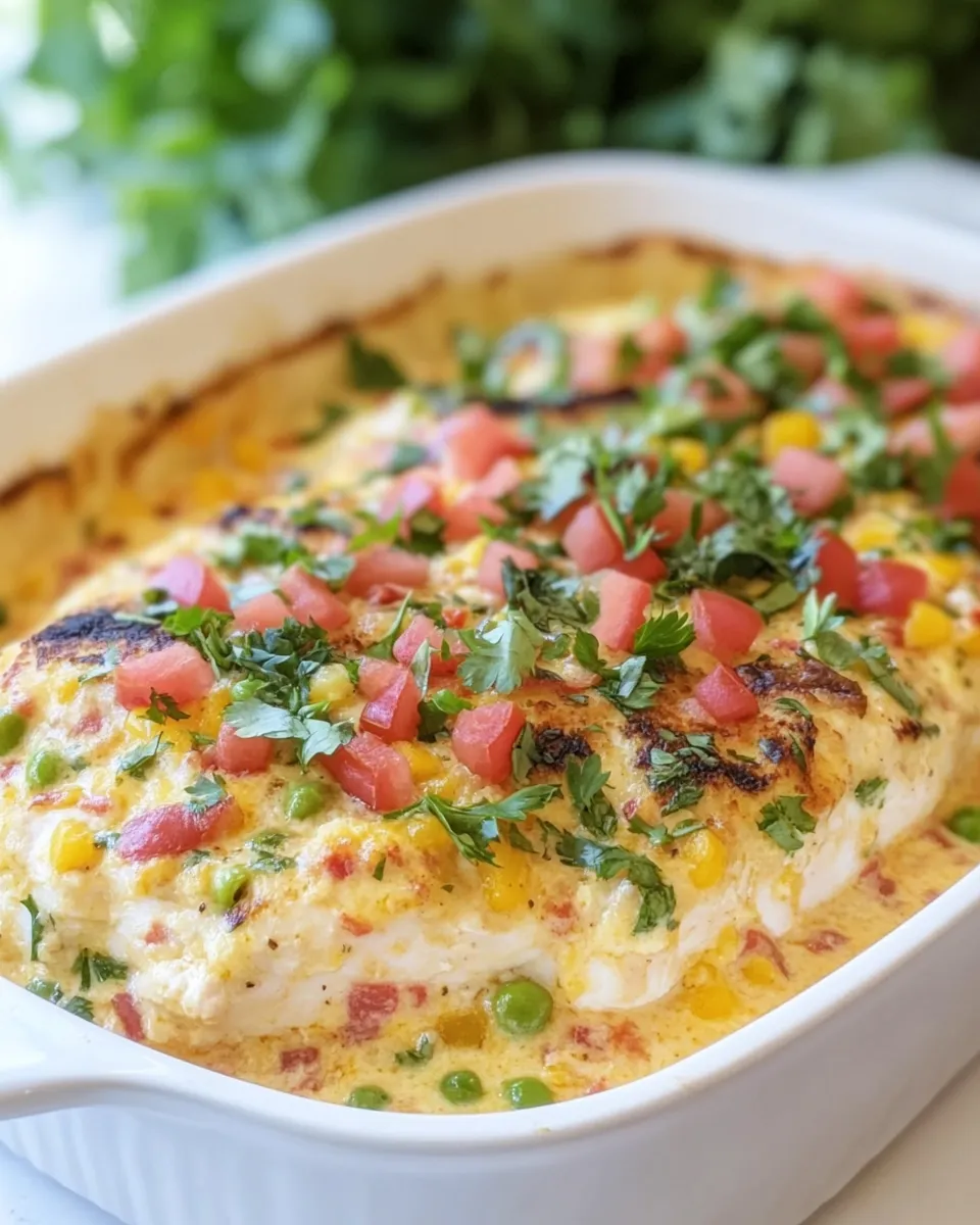 Delicious Queso Chicken Bake dish photo