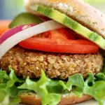 Homemade Quinoa Lentil Burger photo