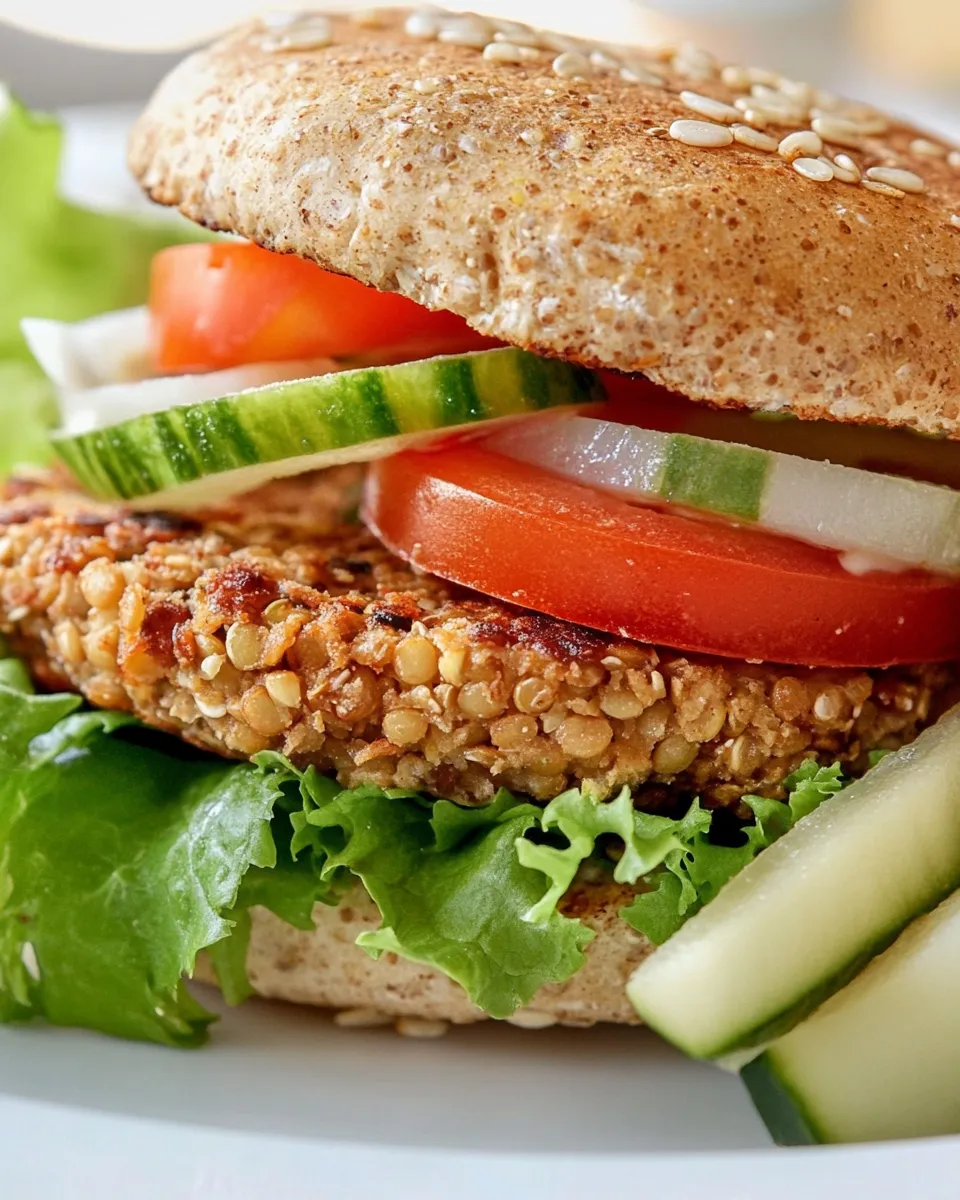 Easy Quinoa Lentil Burger recipe photo