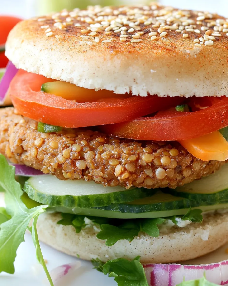 Delicious Quinoa Lentil Burger dish photo