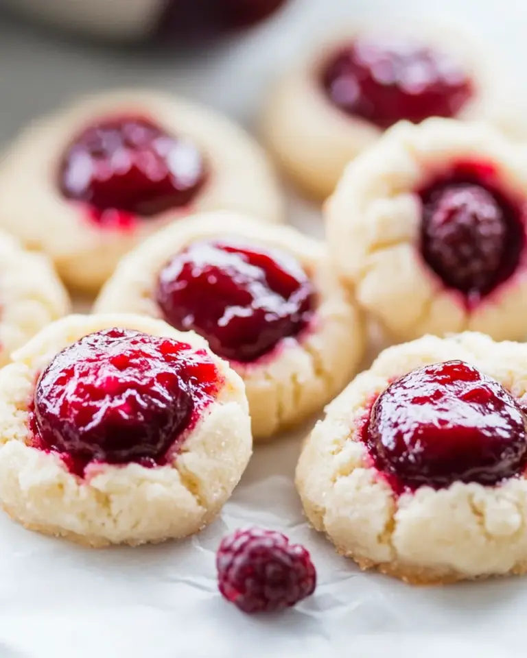 Homemade Raspberry Thumbprint Cookies photo