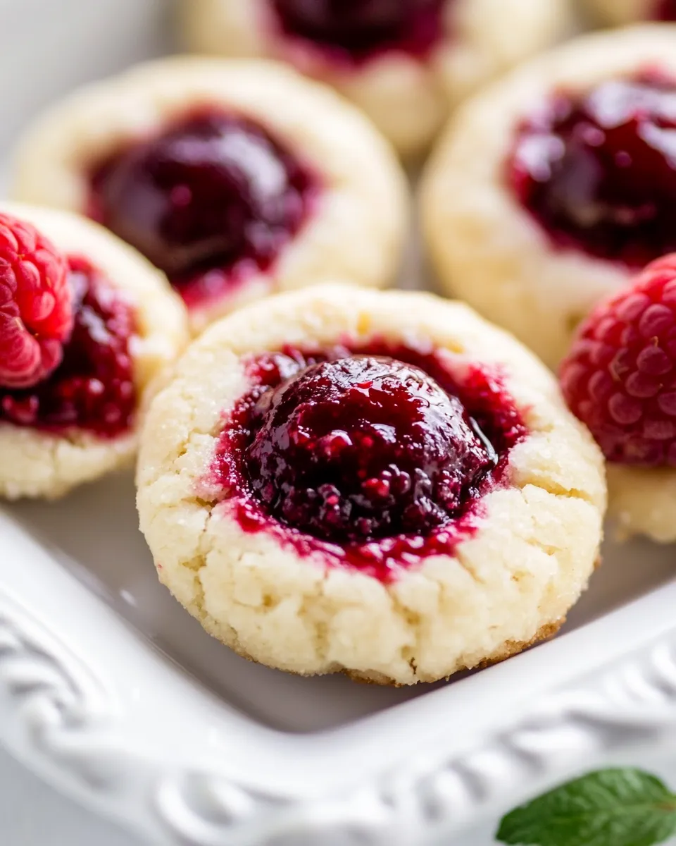 Easy Raspberry Thumbprint Cookies recipe photo