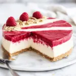 Homemade Raspberry Vegan Cheesecake photo