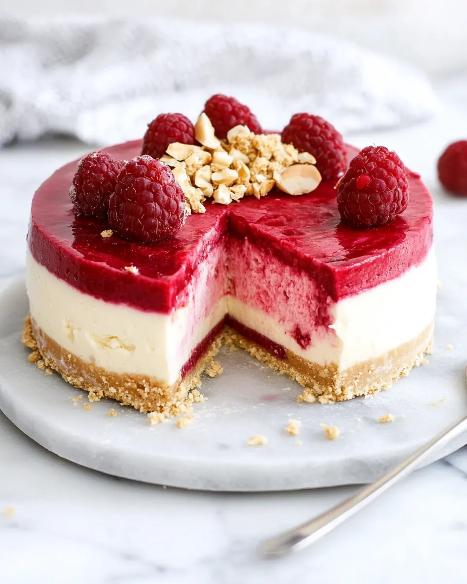 Classic Raspberry Vegan Cheesecake image