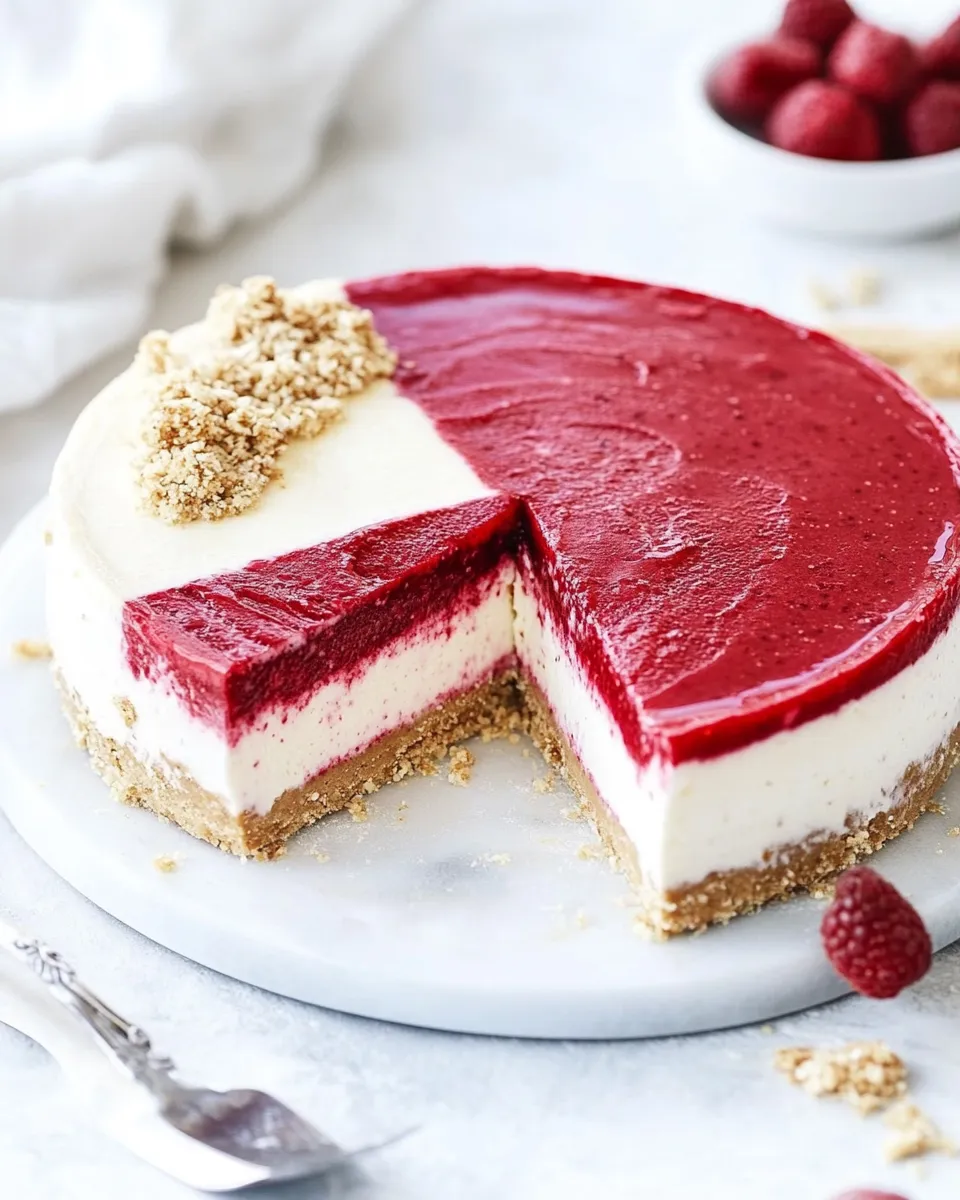Easy Raspberry Vegan Cheesecake picture