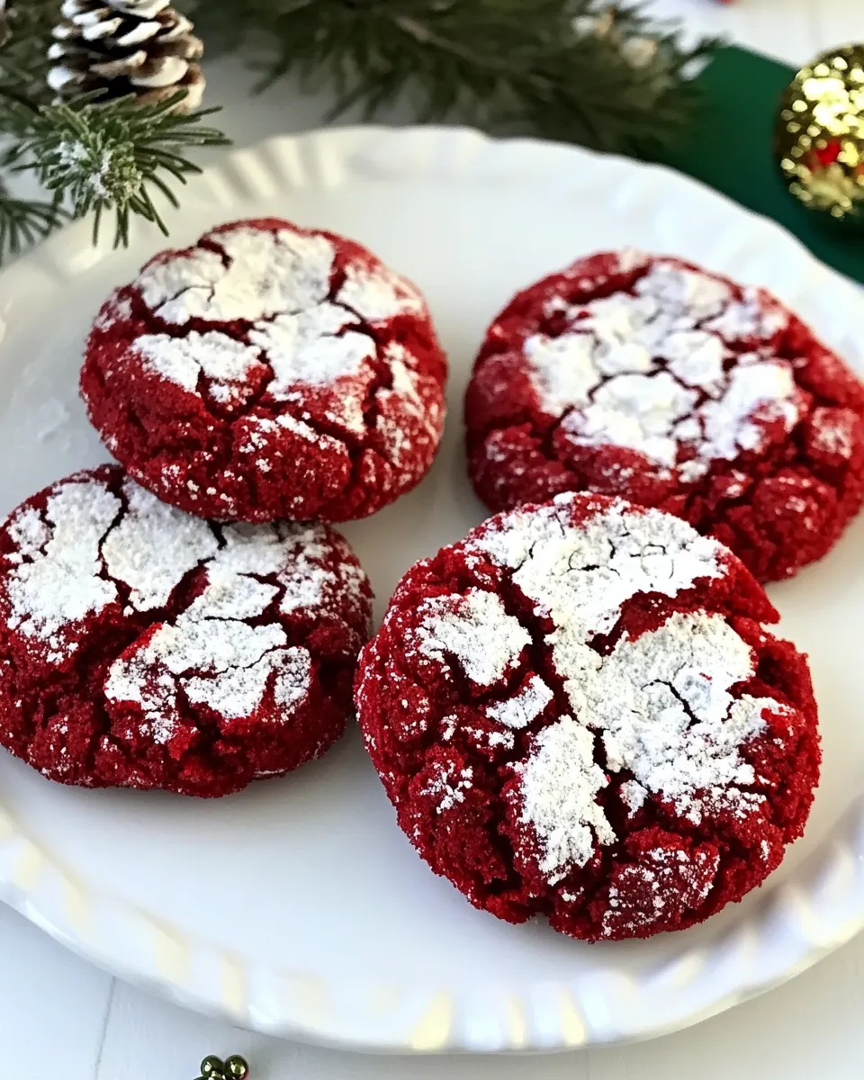 Classic Red Velvet Gooey Butter Cookies image