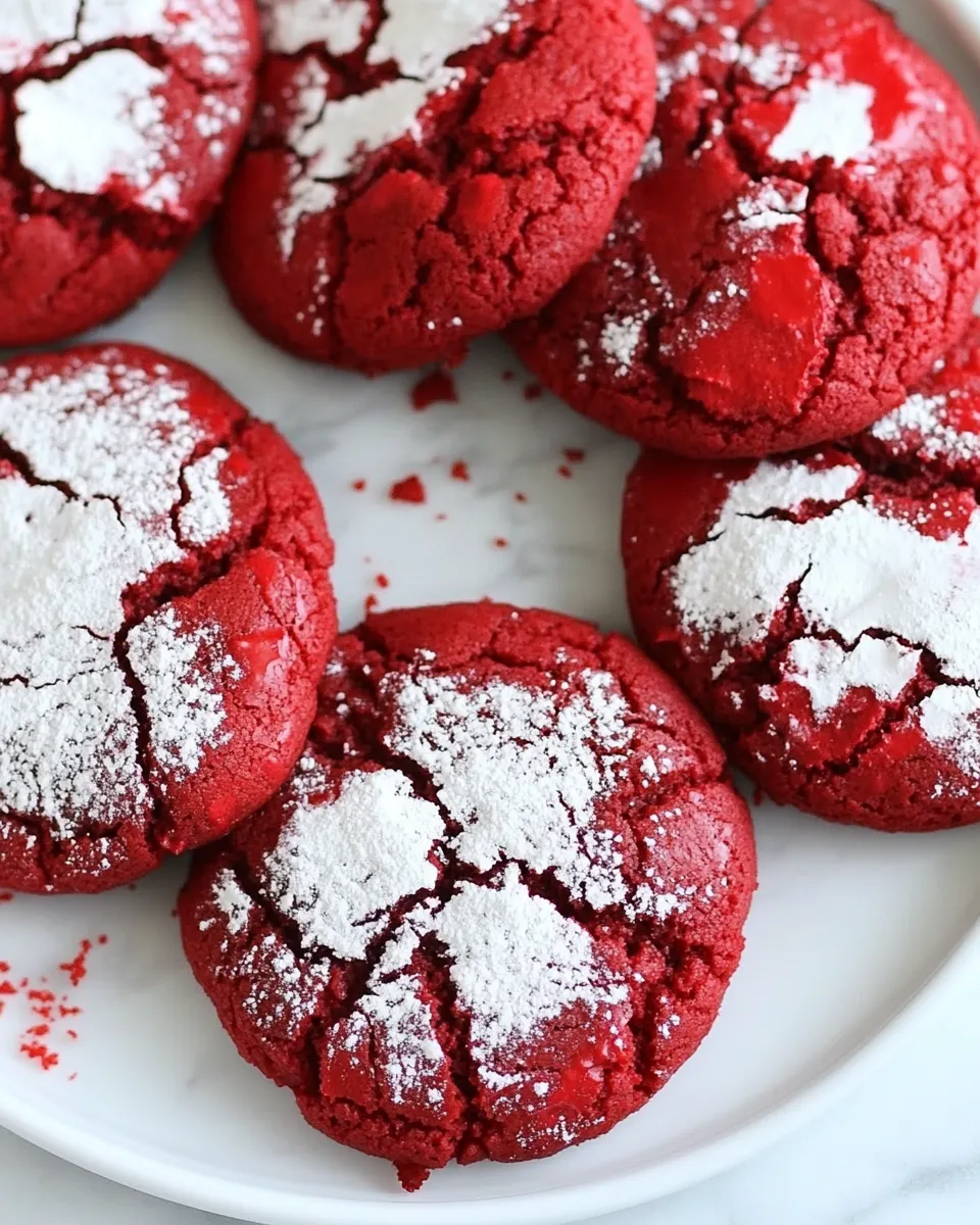 Easy Red Velvet Gooey Butter Cookies recipe image