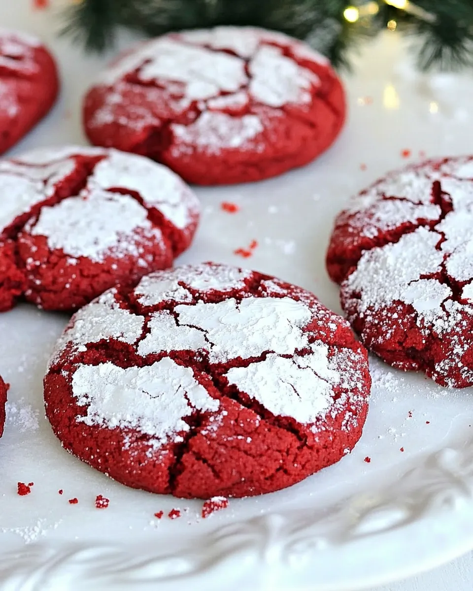 Delicious Red Velvet Gooey Butter Cookies dish photo