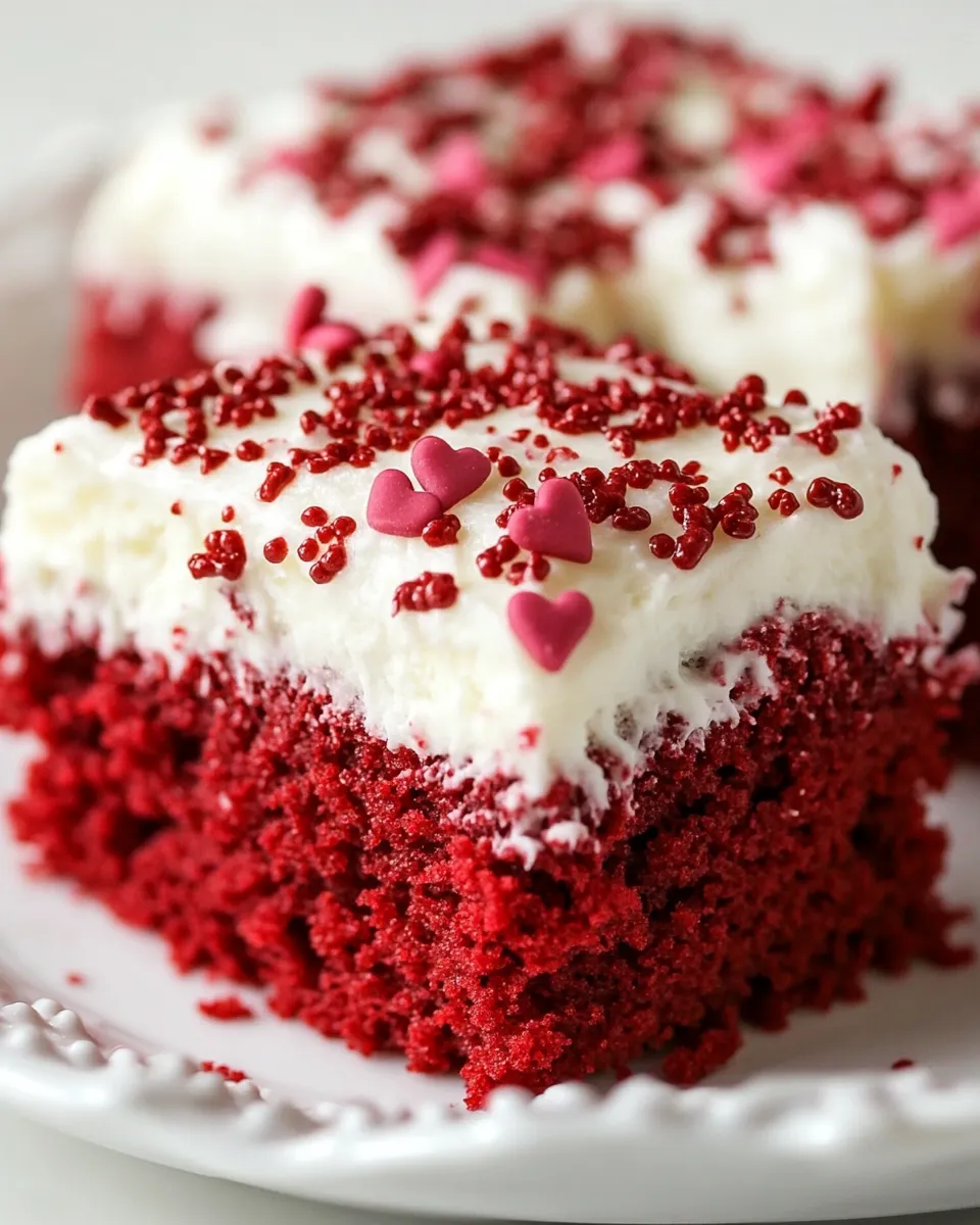 Homemade Red Velvet Poke Cake photo