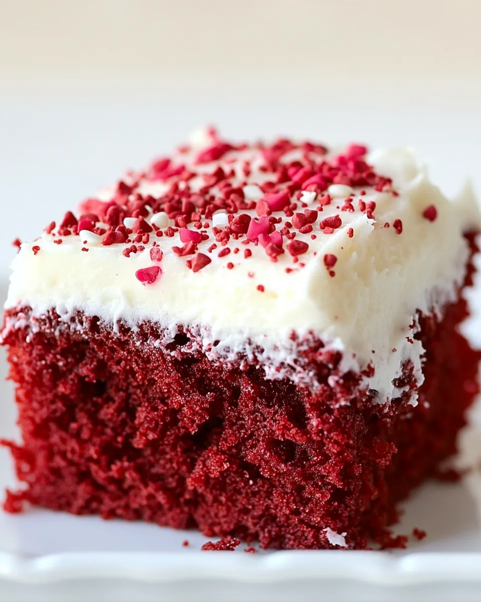 Easy Red Velvet Poke Cake recipe photo