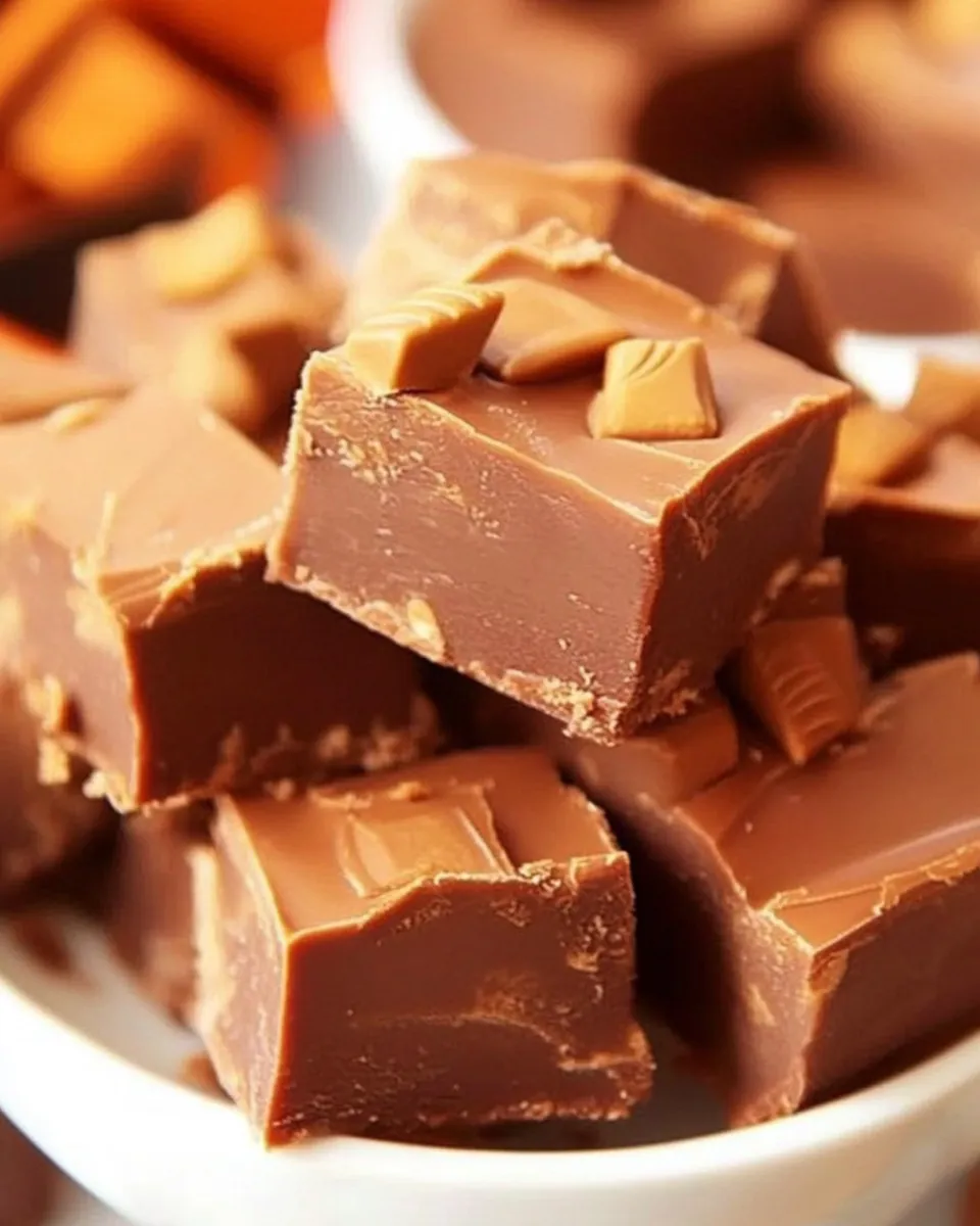 Easy Reese's Fudge plate image