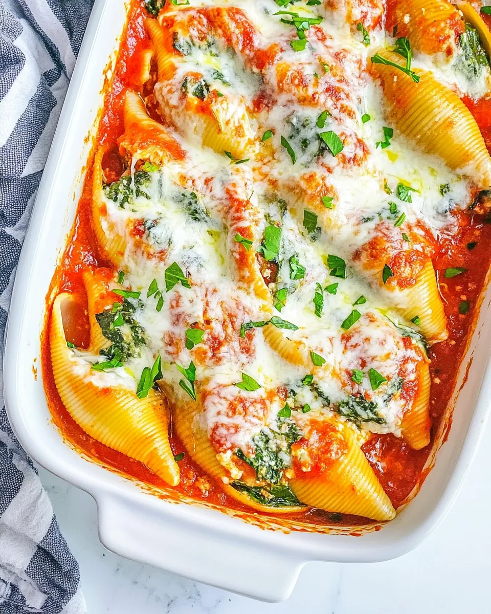 Classic Ricotta and Spinach Stuffed Shells recipe image