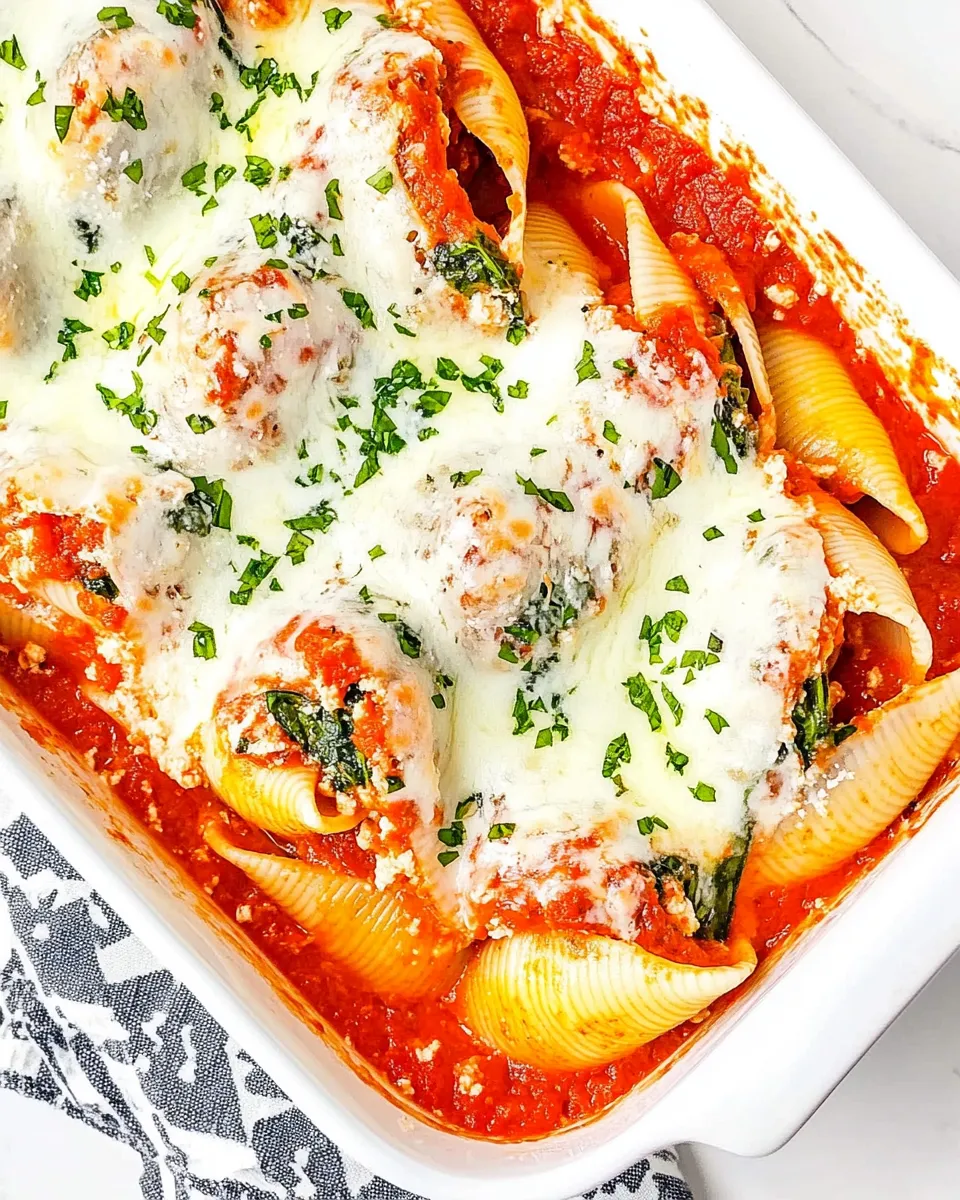 Easy Ricotta and Spinach Stuffed Shells dish photo