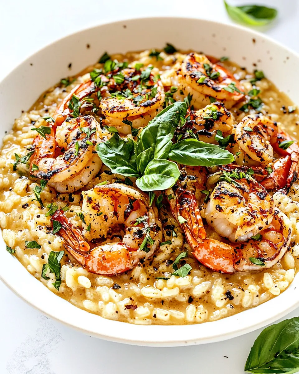 Homemade Risotto and Shrimp photo