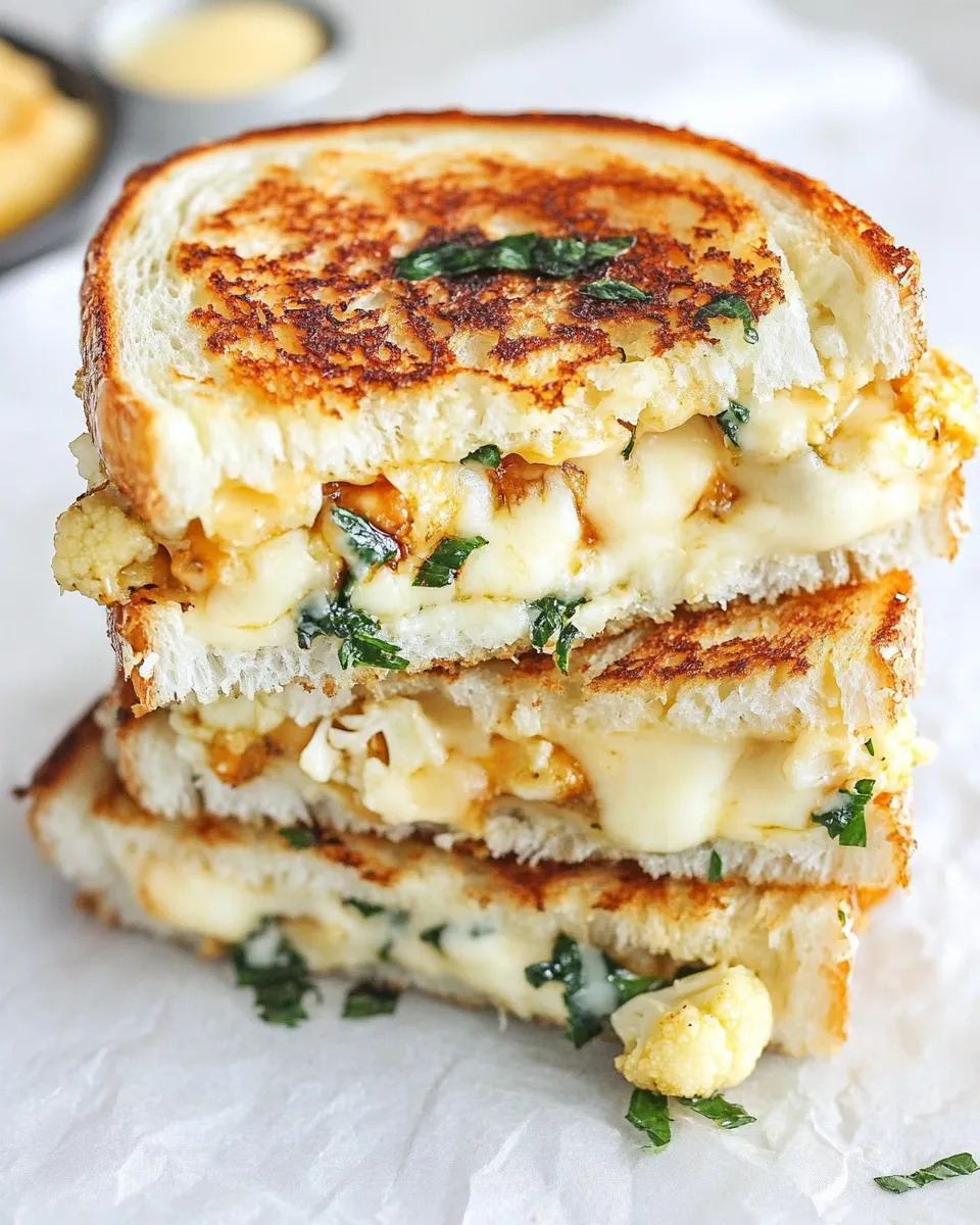 Easy Roasted Cauliflower Grilled Cheese recipe photo