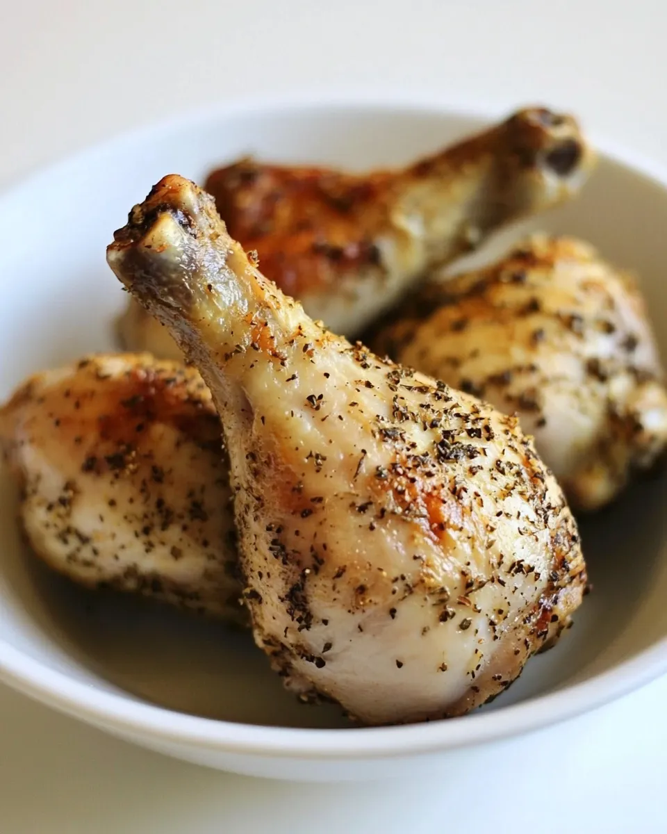 Delicious Roasted Chicken Legs shot